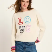 lanius 225 14371 00 101 off white 34 pullover mit stickerei 02x crop center lanius 225 14371 00 101 off white 34 pullover mit stickerei 02x crop center