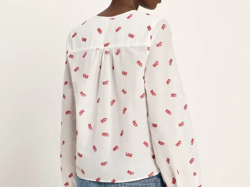 lanius 225 14437 00 712 off white love 34 langarm bluse mit kraeuseln 06x crop center lanius 225 14437 00 712 off white love 34 langarm bluse mit kraeuseln 06x crop center